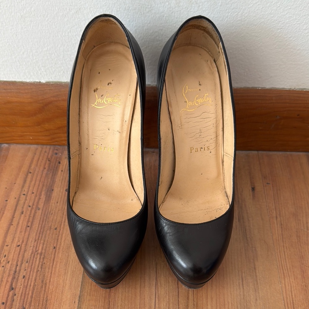 Christian Louboutin Black Leather Pumps